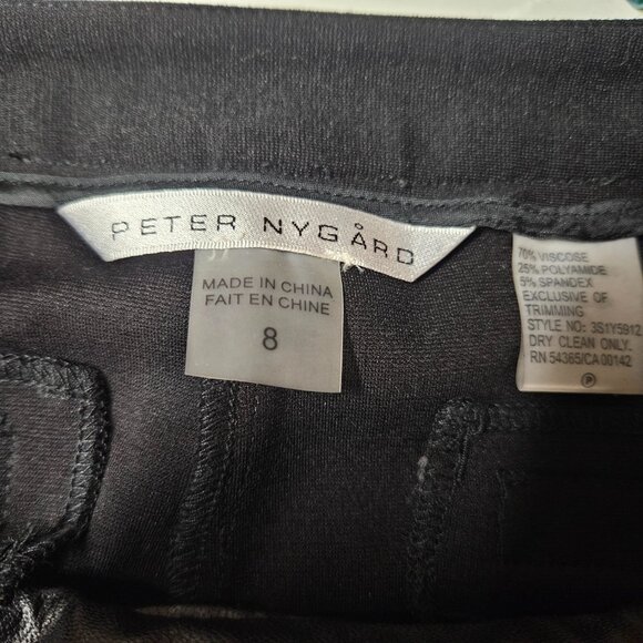 Black 3 pc suit w. faux leather accents - Picture 10 of 10